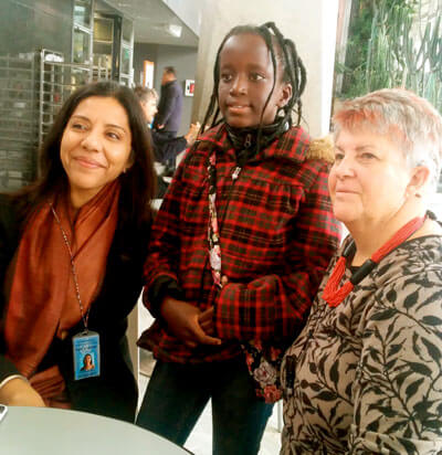 Shelly Chadha and Elaine Mukaaya at World Hearing Day.