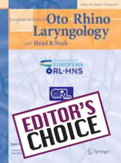EUROPEAN ARCHIVES OF OTORHINOLARYNGOLOGY cover