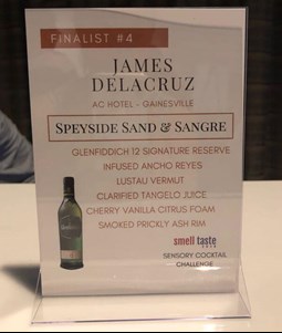 Note of the winning drink of the cocktail comp
