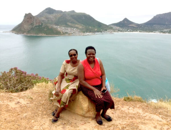 Dr Aswani (left) in Cape Town for an ultrasound course.