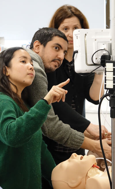 Dr Maya Contreras demonstrating a technique