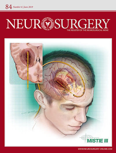 Neurosurgery journal cover