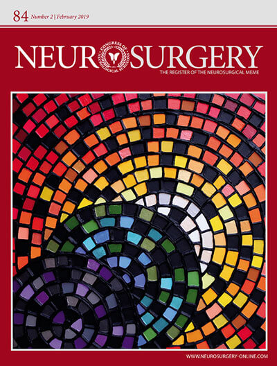 Neurosurgery journal cover