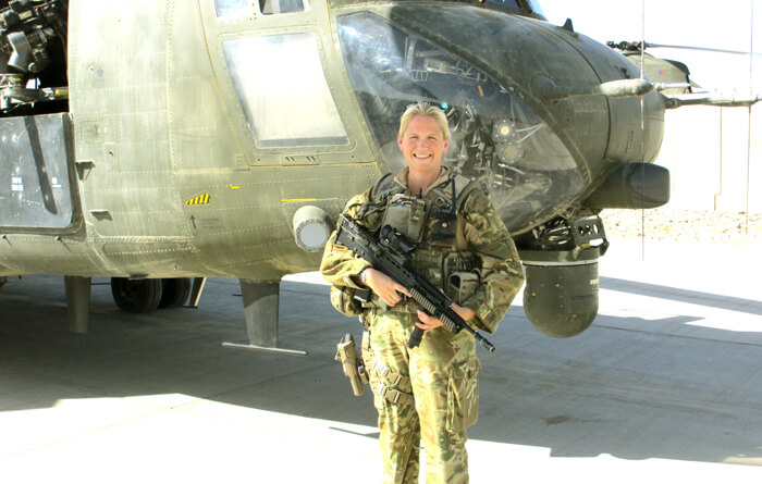 Photo of Kate Prior whilst deployed