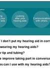 Graphic showing screen shot from m2Hear and examples of questions linked to m2hear videos
