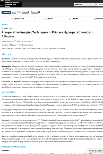 Jama Otolaryngology online page