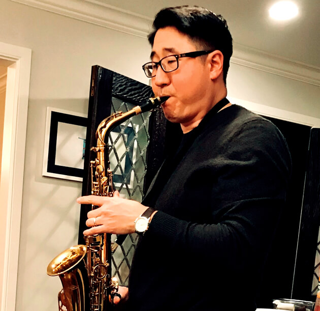 Charles Limb with his saxophone