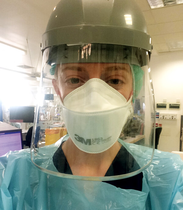 Emilee on the ICU in PPE photo