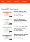 Graphic showing how online lectures have been made available on the AOT ENT Education youtube channel, including ENT Grand Rounds webinars.