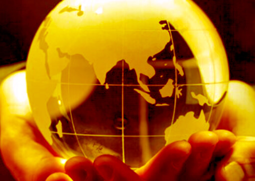 Picture of globe in a pair of hands