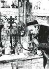 Illustration showing Louis Pasteur.