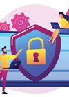 Illustration depicting computer security.