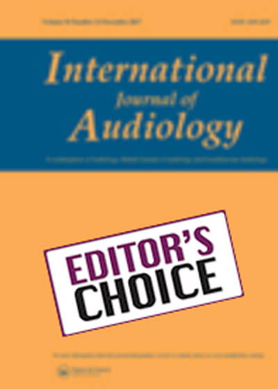 International Journal of Audiology cover image.