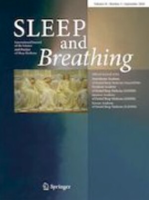 Sleep and Breathing journal cover image.