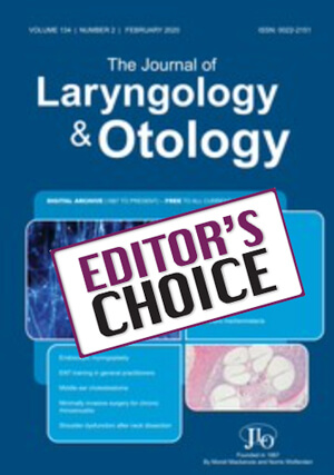 The Journal of Laryngology & Otology cover.
