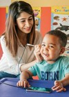 Photo showing hearScreen performed on a child.