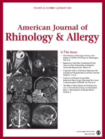 American Journal of Rhinology & Allergy cover image.