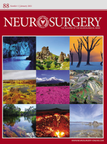 Neurosurgery journal cover image.