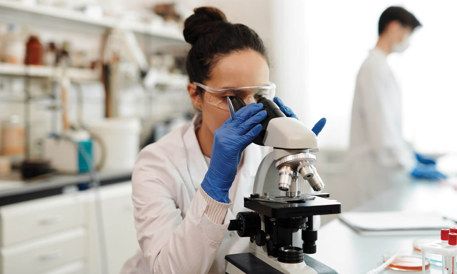 Photo of lab technician.