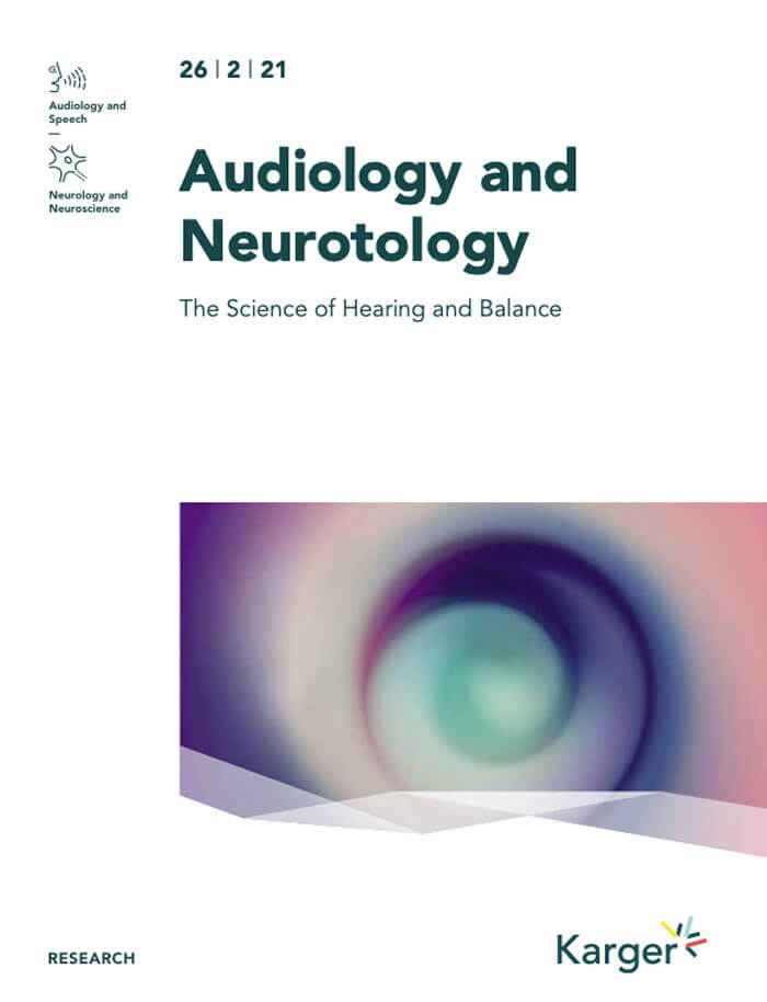 Audiology and Neurotology journal cover image