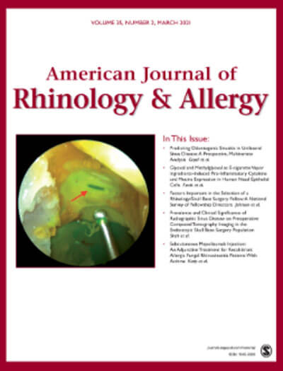American Journal of Rhinology & Allergy cover image.
