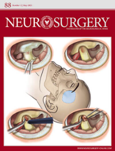 Neurosurgery journal cover image.