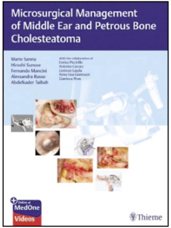 Microsurgical Management of Middle Ear and Petrous Bone Cholesteatoma book cover image.