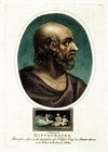 Illustration showing artist’s impression of Hippocrates.