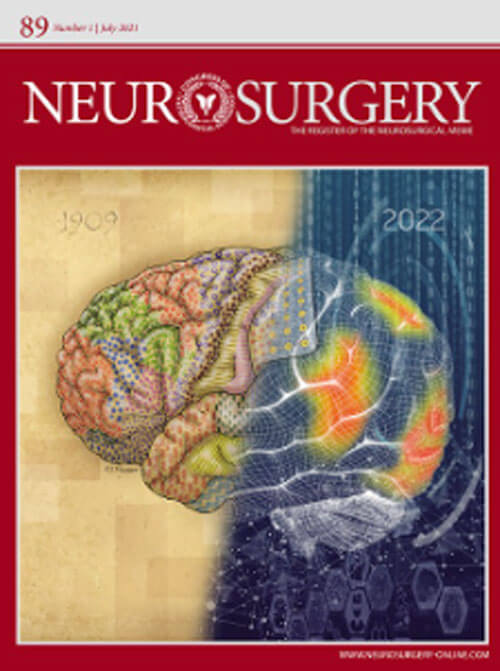 Neurosurgery journal cover image.