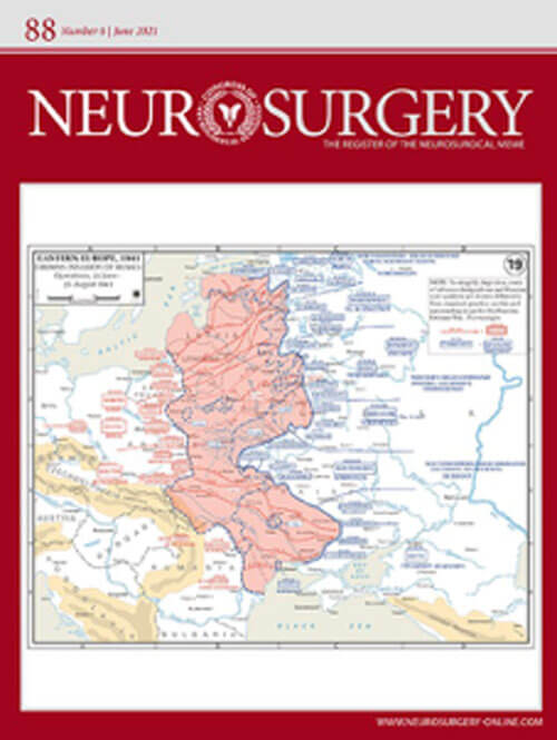 Neurosurgery journal cover image.
