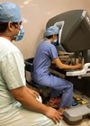 Photo showing transoral robotic surgery at Tata Memorial Hospital, Mumbai, India.