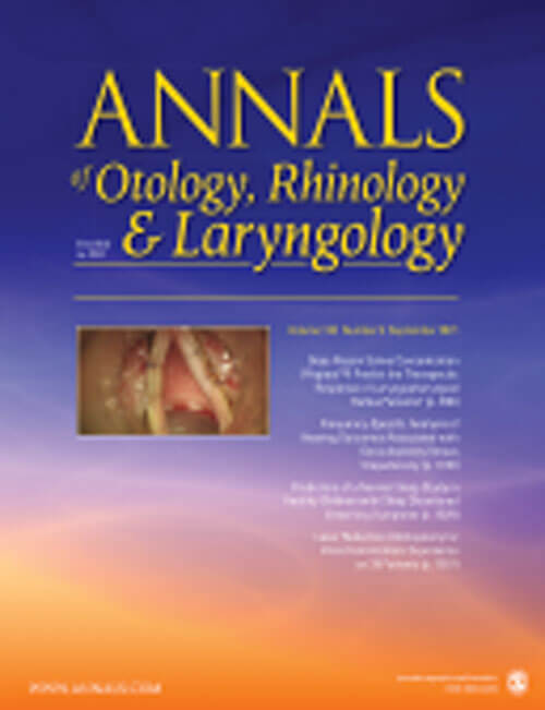Annals of Otology, Rhinology & Laryngology journal cover image.