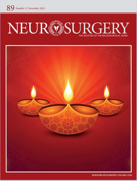 Neurosurgery journal cover image.