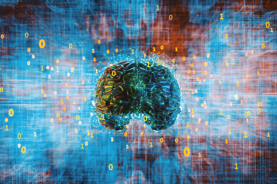 Illustration depicting machine learning.