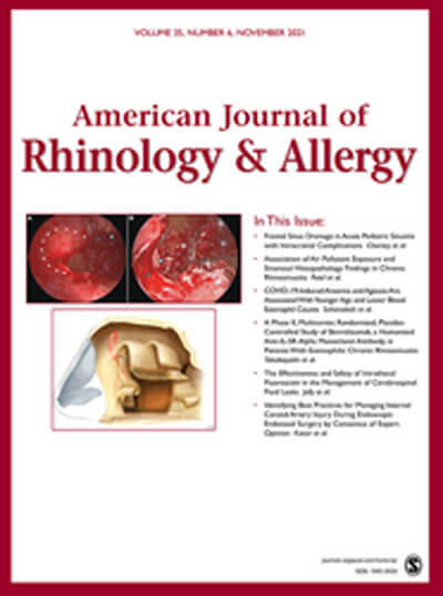 American Journal of Rhinology & Allergy cover image.