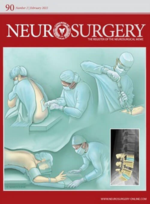 Neurosurgery journal cover image.