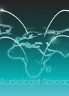 Graphic world map illustration - 'Audiologist Abroad'.