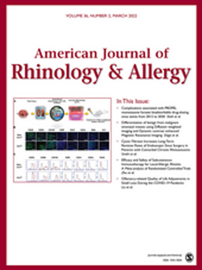 American Journal of Rhinology & Allergy cover image.