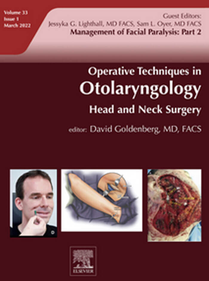 Operative Techniques in Otolaryngology Head and Neck Surgery journal cover image.