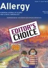 Allergy journal cover image with Editor's Choice stamp.