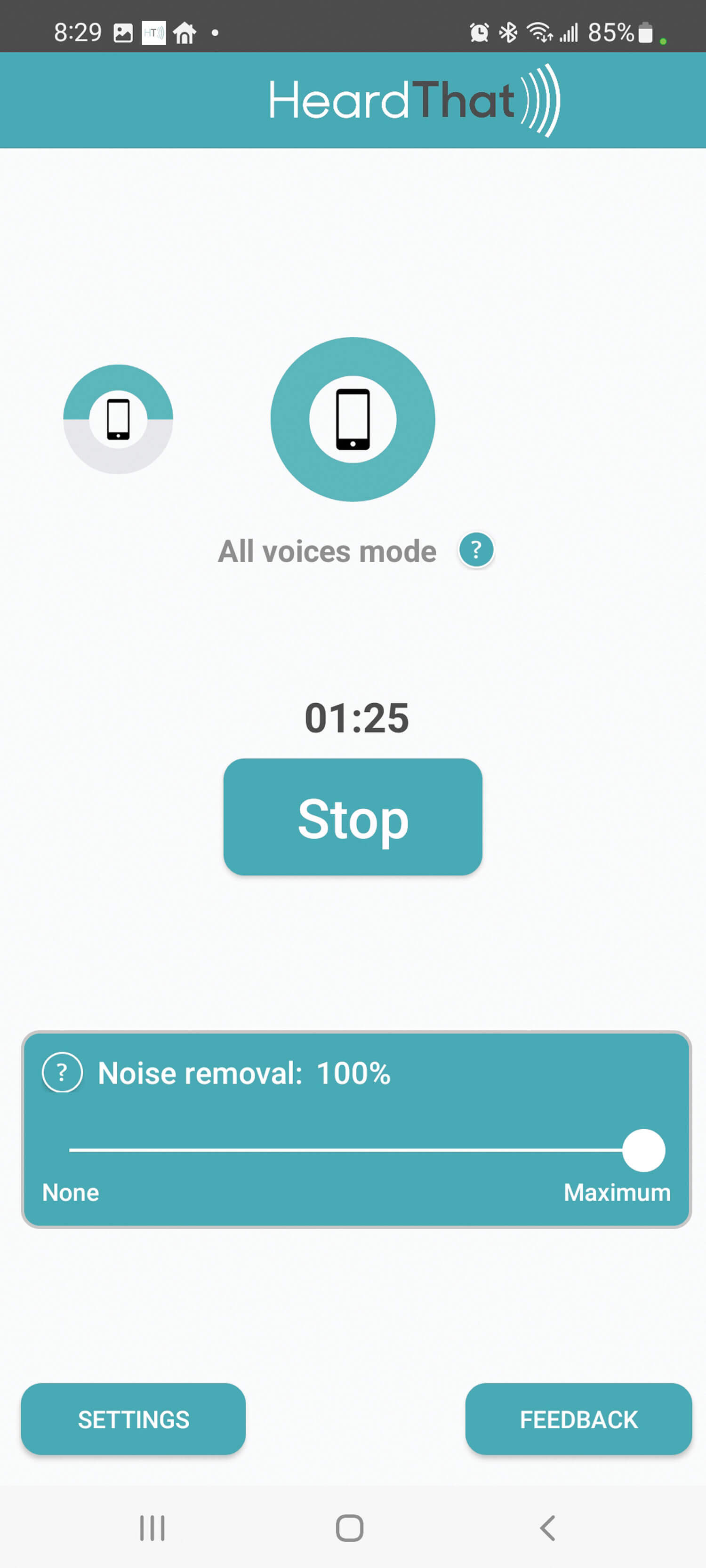 HeardThat app screen image.