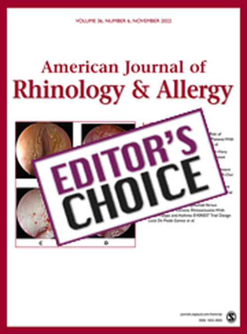 American Journal of Rhinology & Allergy cover image.