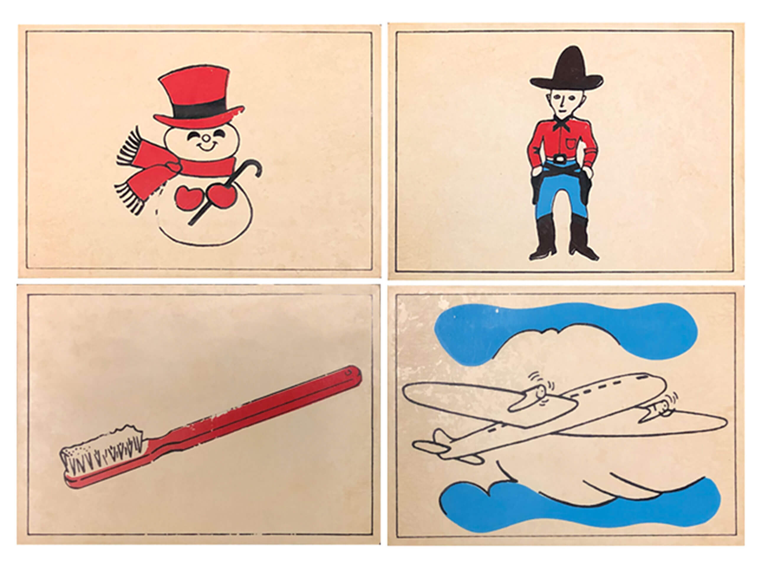 Image showing example of spondee pictures used for testing SRT in children. 