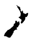 Illustration showing outline of New Zealand.