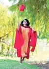 Photo showing Husmita at her PhD graduation. 