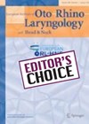 Oto Rhino Laryngology and Head & Neck journal cover image with Editor's Choice stamp.