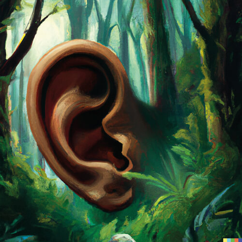 Illustration of human ear.
