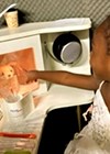 Photo of child with cochlear implant.