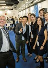 Photo showing Some members of the Young Confederation joining Congress President Cem Meco for a selfie at the 2022 CEORL-HNS meeting in Milan.