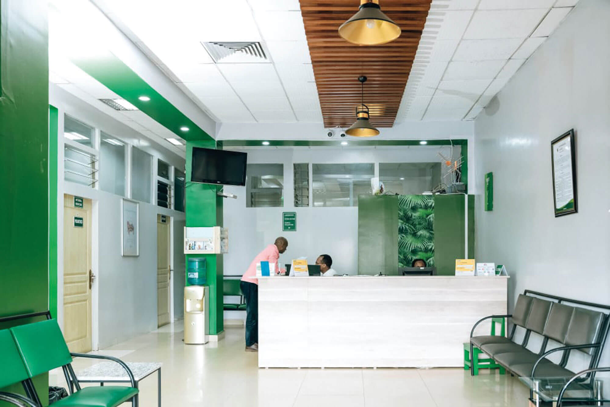 Photo showing Reception area of the clinic.